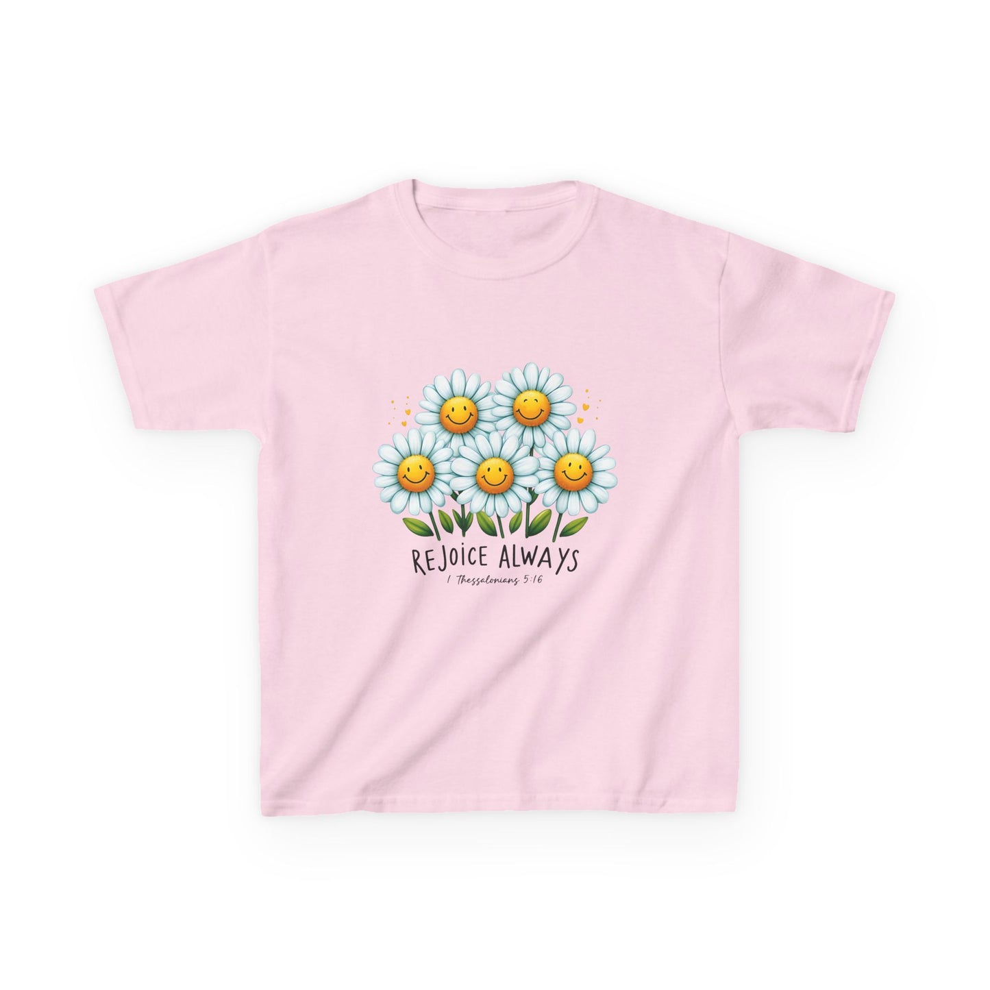 Kids Daisy "Rejoice Always" Heavy Cotton Tee