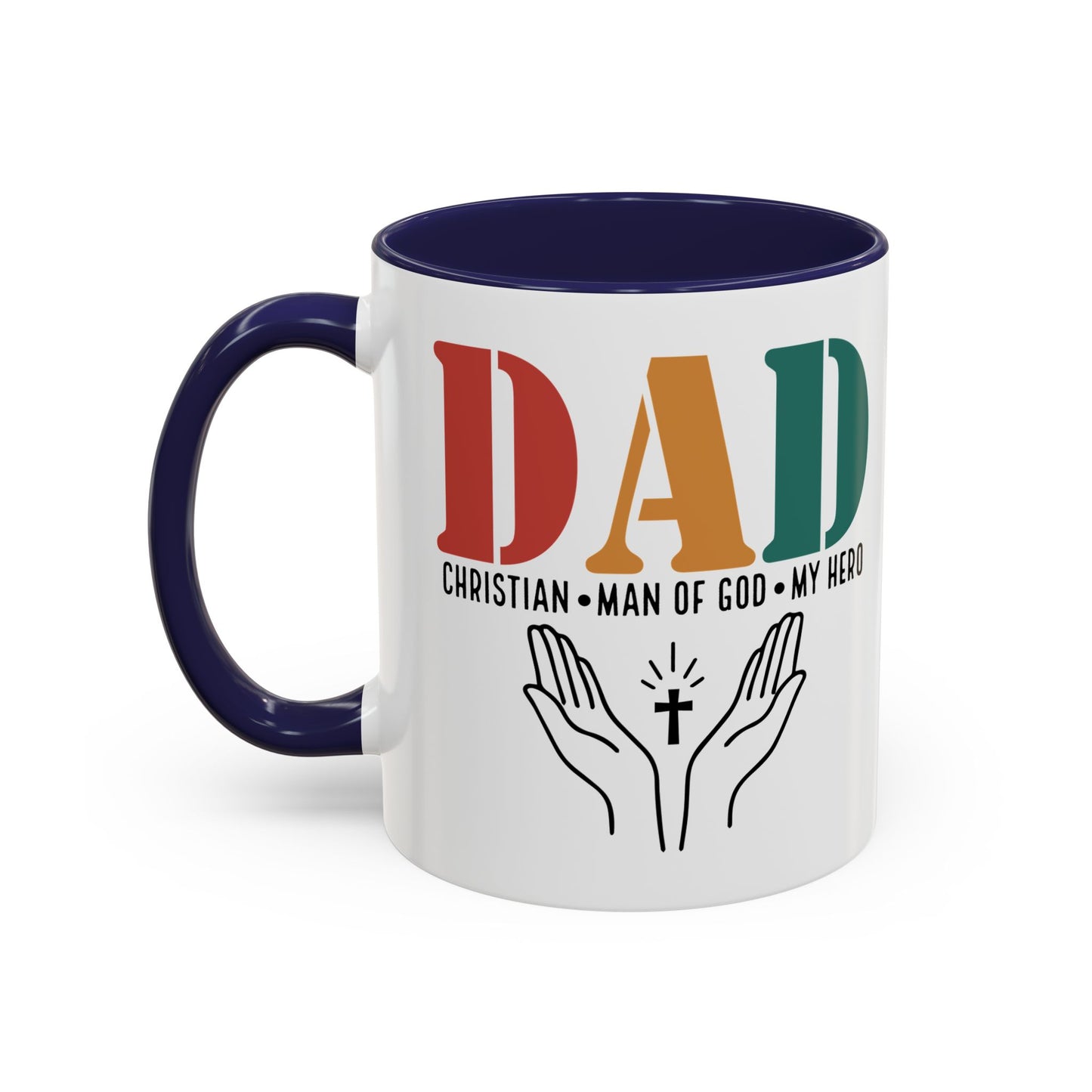 Dad Hero Accent Coffee Mug - Perfect Gift for Father's Day