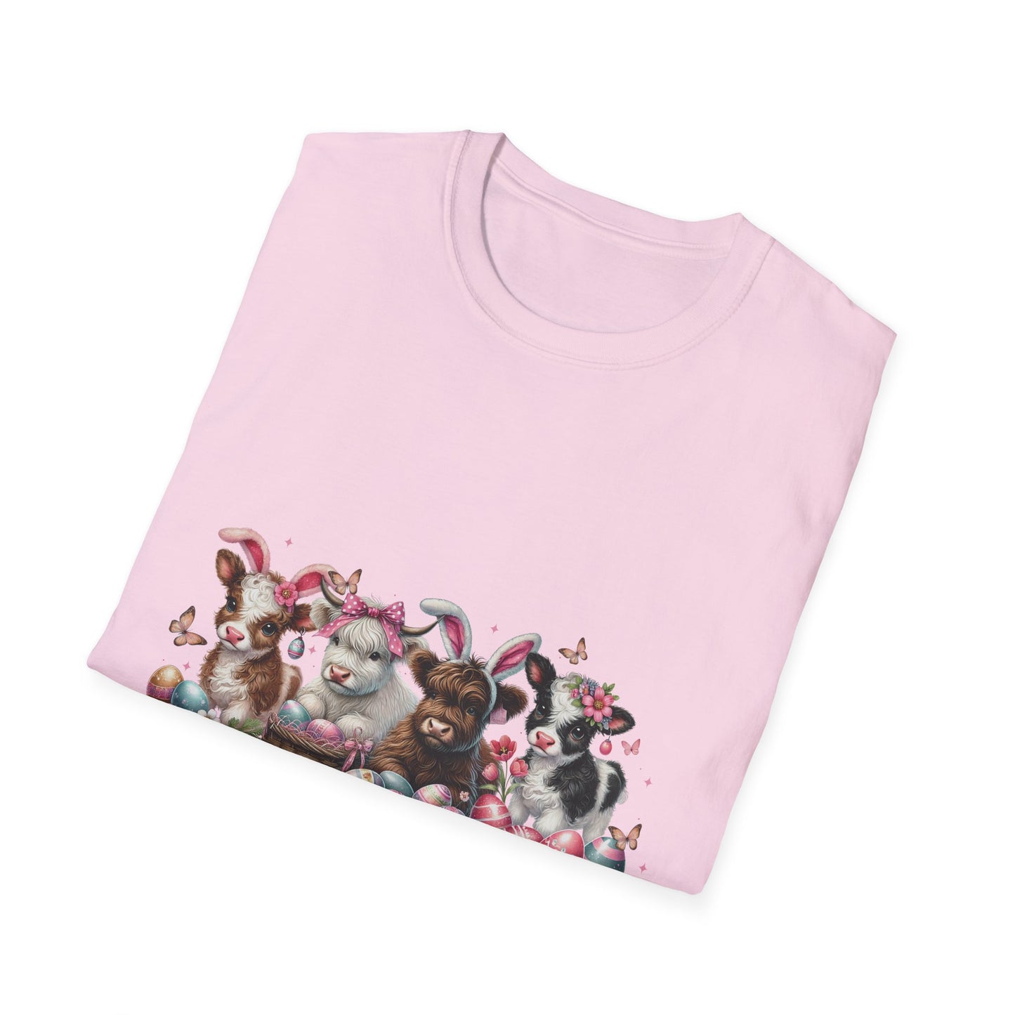 Happy Easter Highland Cow Bunny T-Shirt