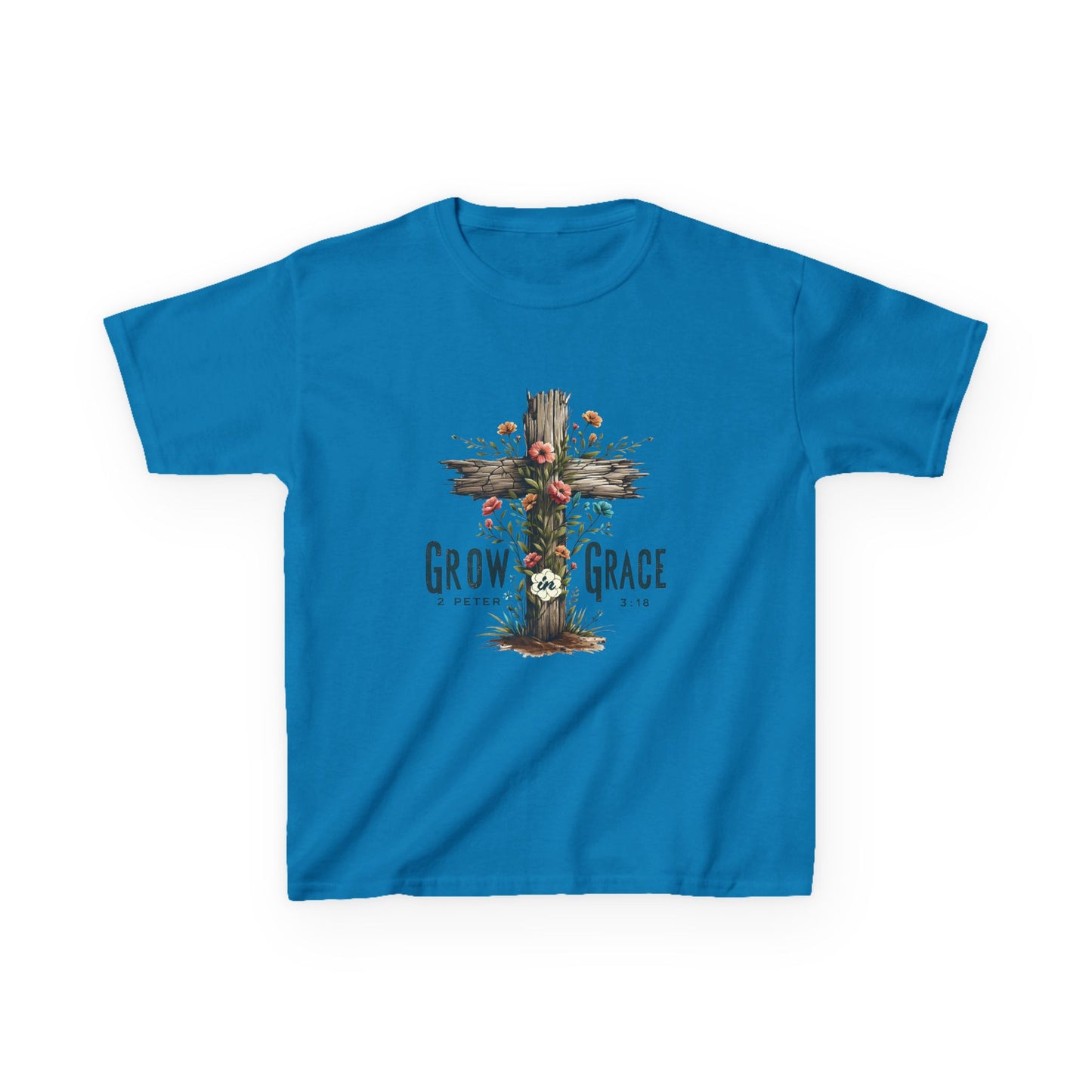 Kids Growth & Grace Tee - Faith-Inspired Cotton Shirt