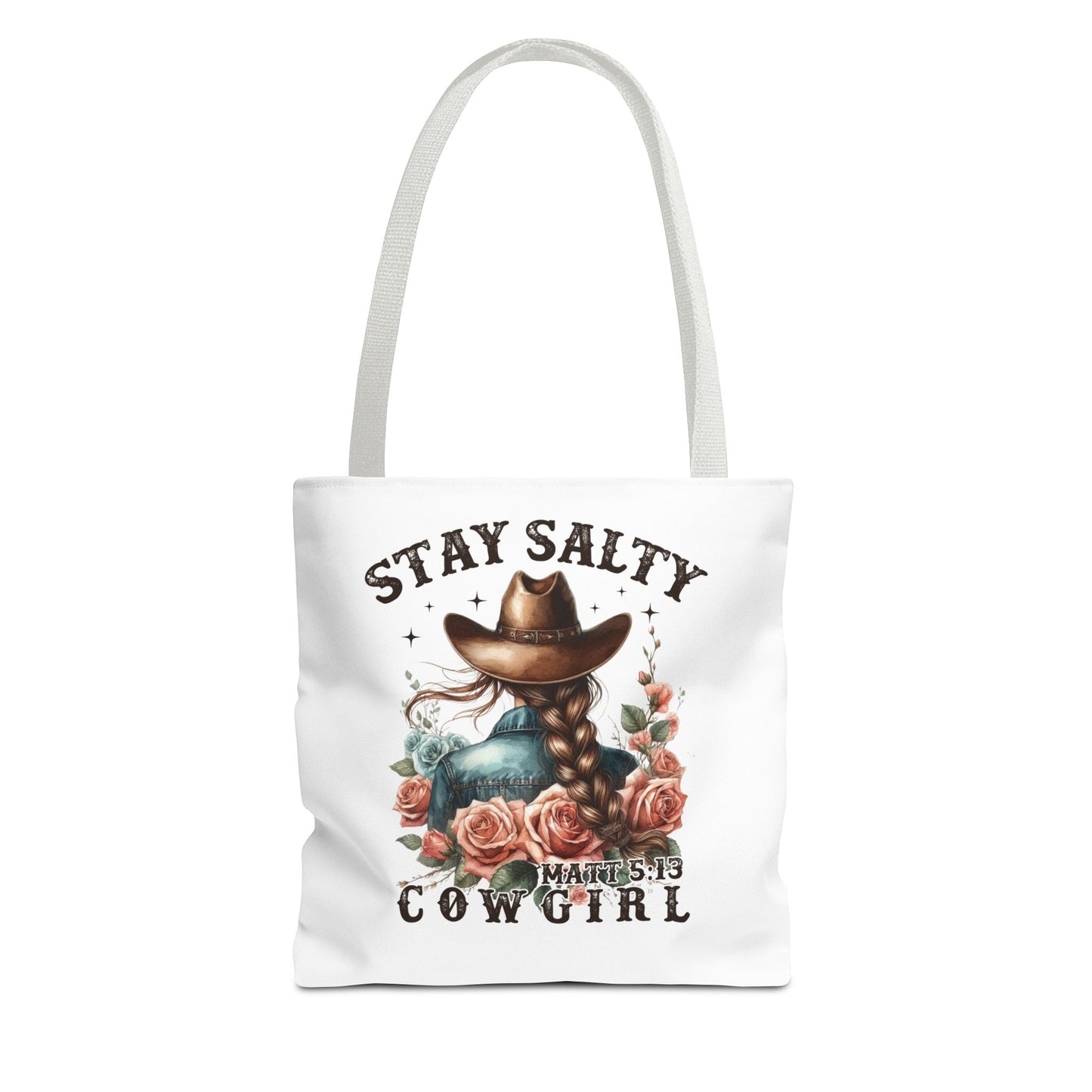 Stay Salty Cowgirl Tote Bag - Floral Western Style