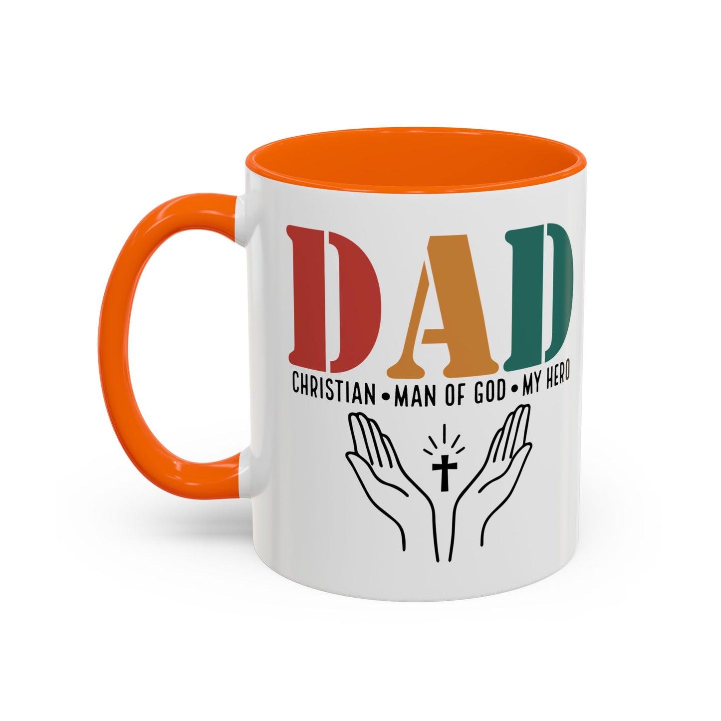 Dad Hero Accent Coffee Mug - Perfect Gift for Father's Day