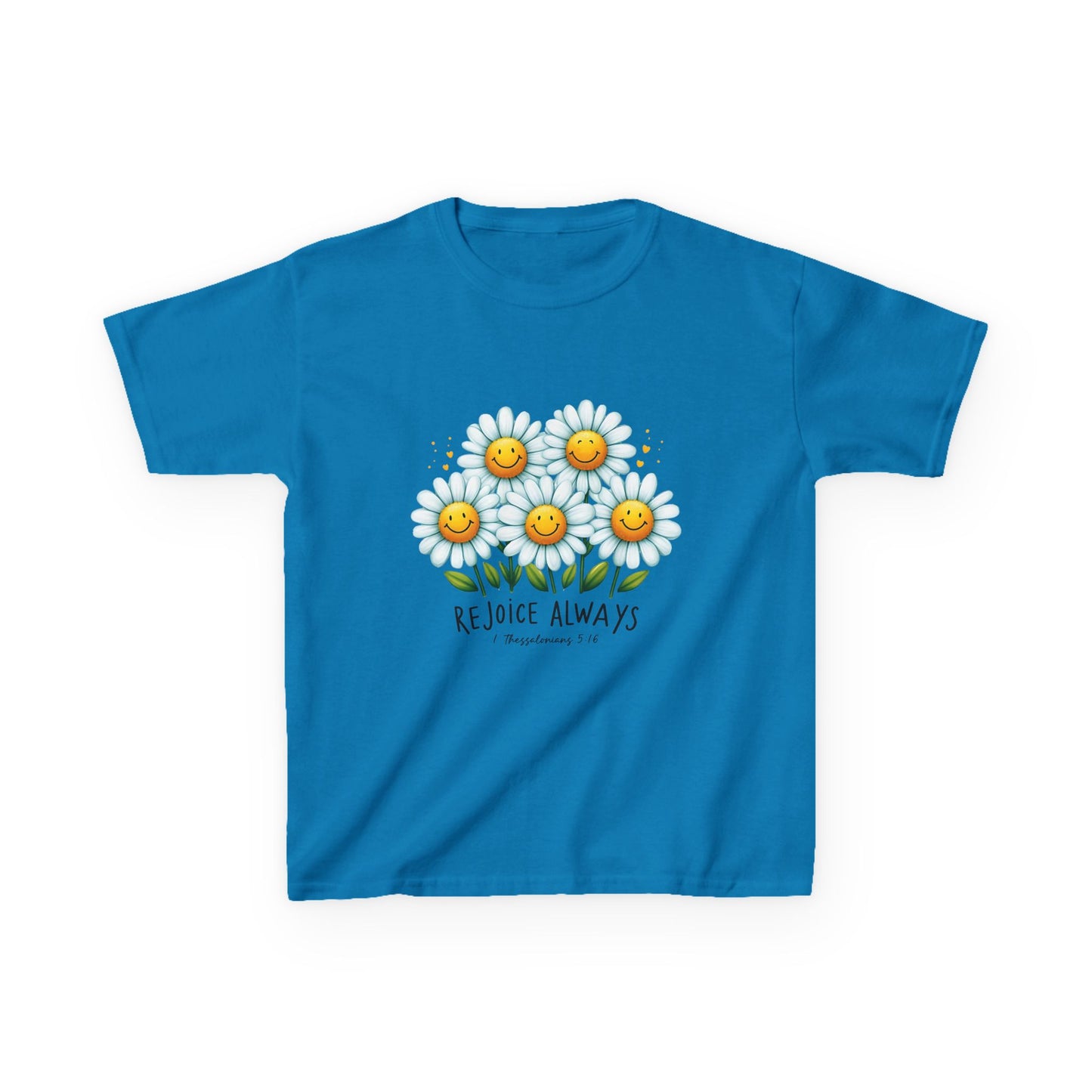 Kids Daisy "Rejoice Always" Heavy Cotton Tee
