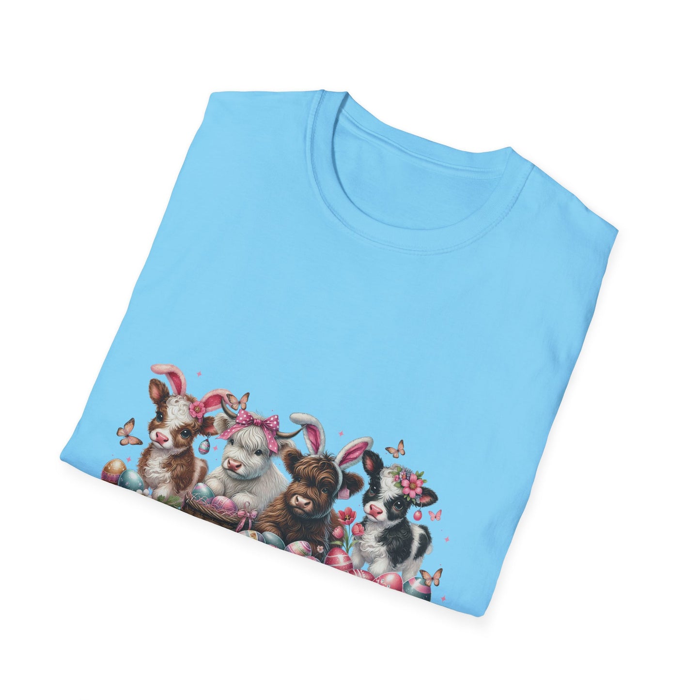 Happy Easter Highland Cow Bunny T-Shirt
