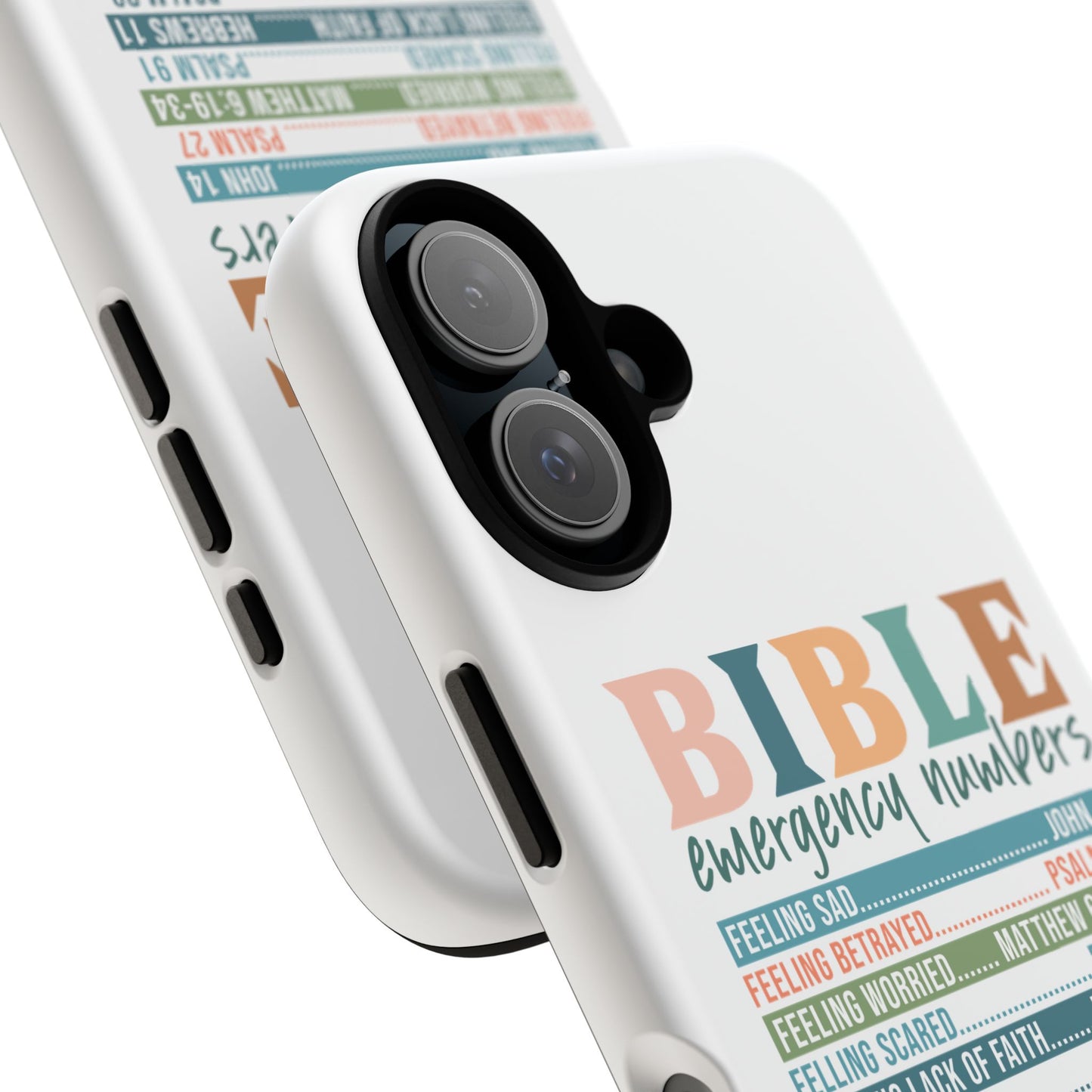 Bible Emergency Numbers Phone Case - Tough & Inspirational Design