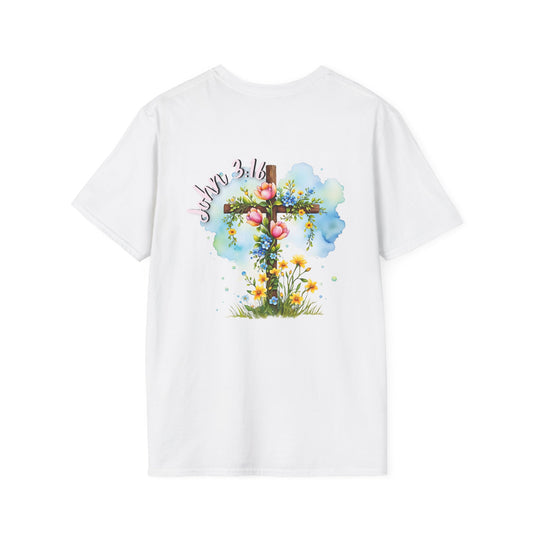 Christian Inspirational T-Shirt | John 3:16 Floral Design