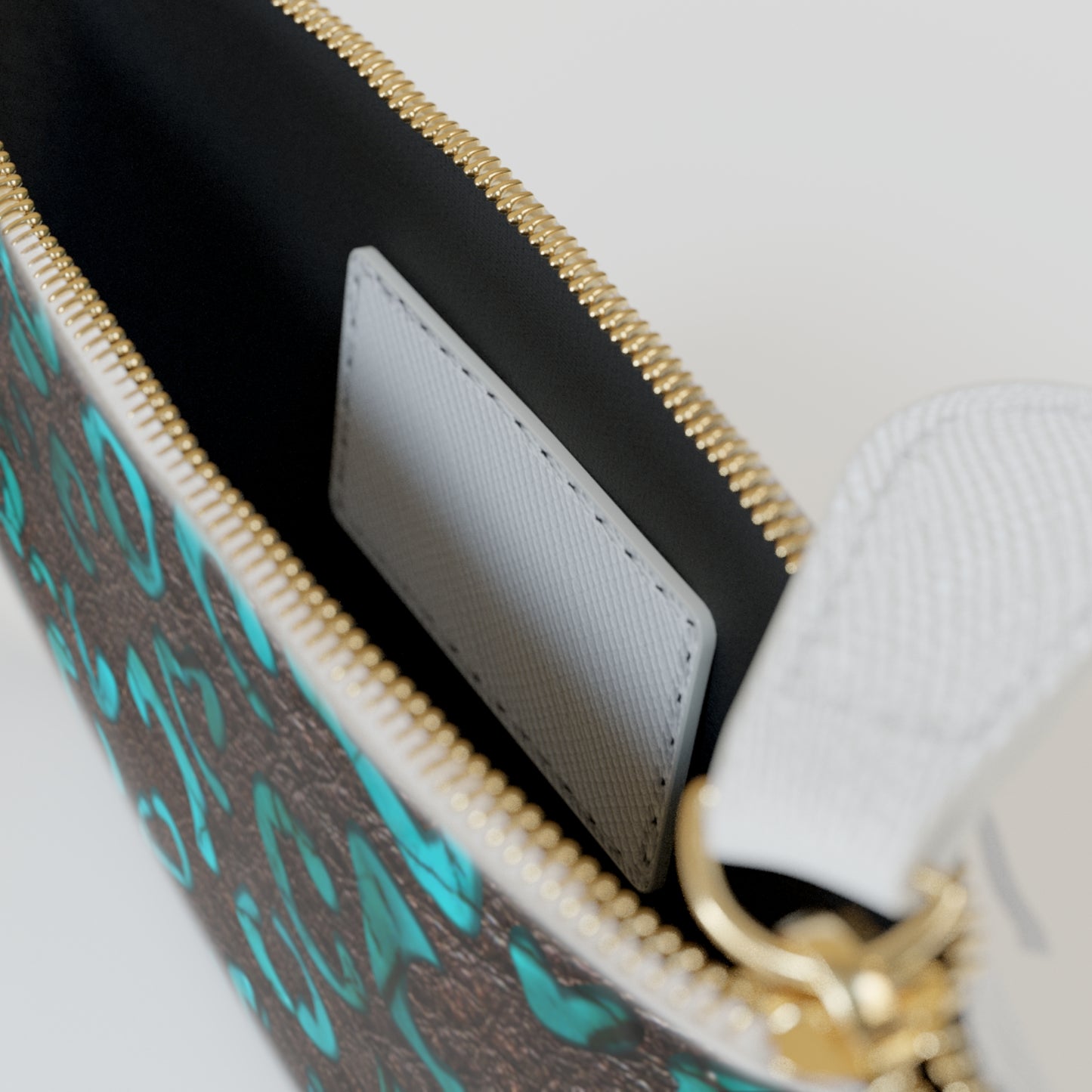 Stylish Mini Clutch Bag - Chic Leopard Print in Turquoise for Night Out & Everyday Use