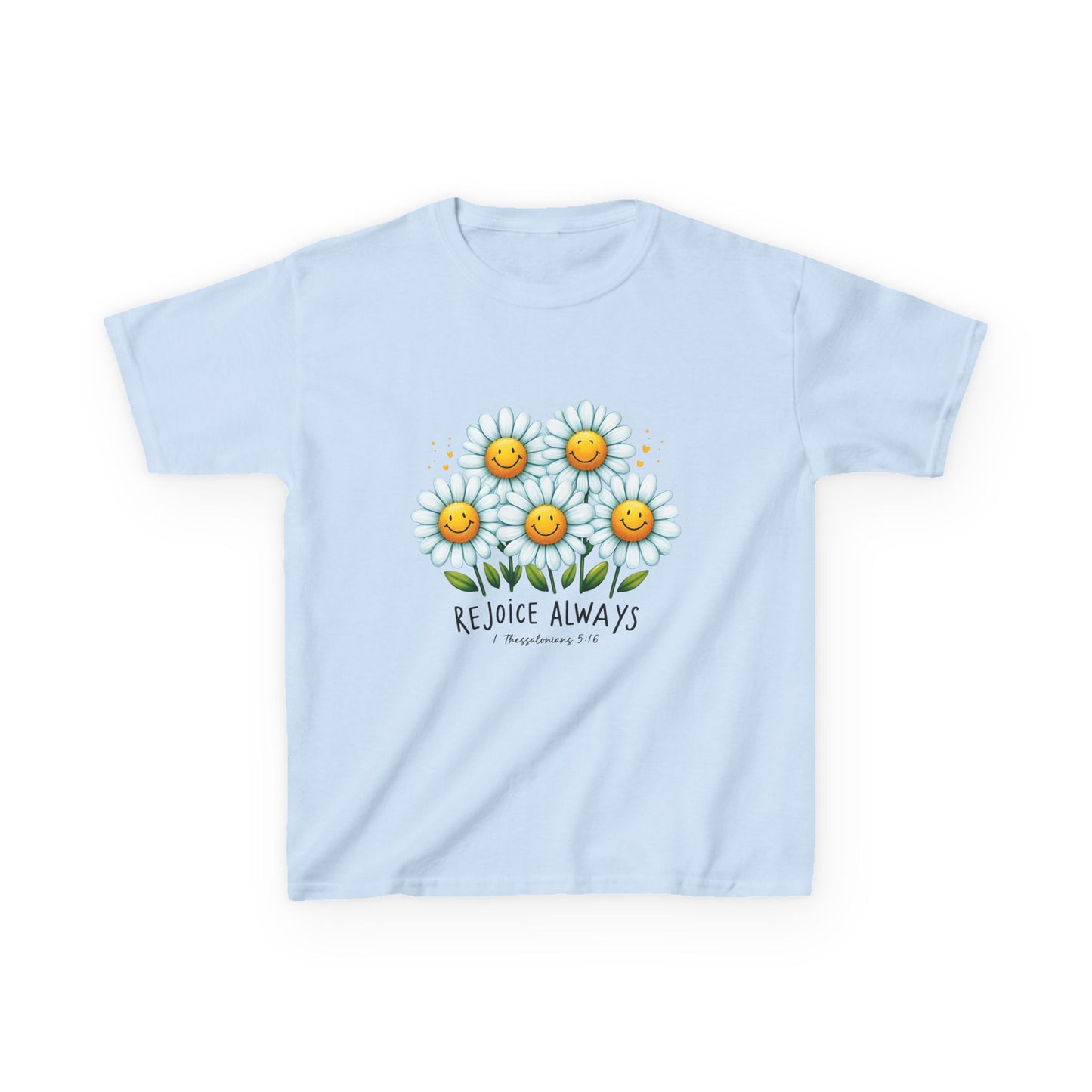 Kids Daisy "Rejoice Always" Heavy Cotton Tee