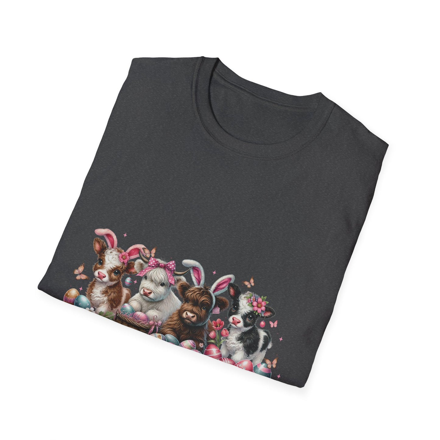 Happy Easter Highland Cow Bunny T-Shirt