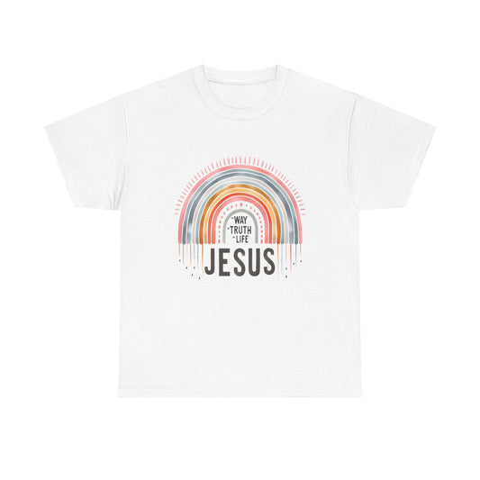 The Way, the Truth, and the Life, JESUS - Inspirational Cotton Tee