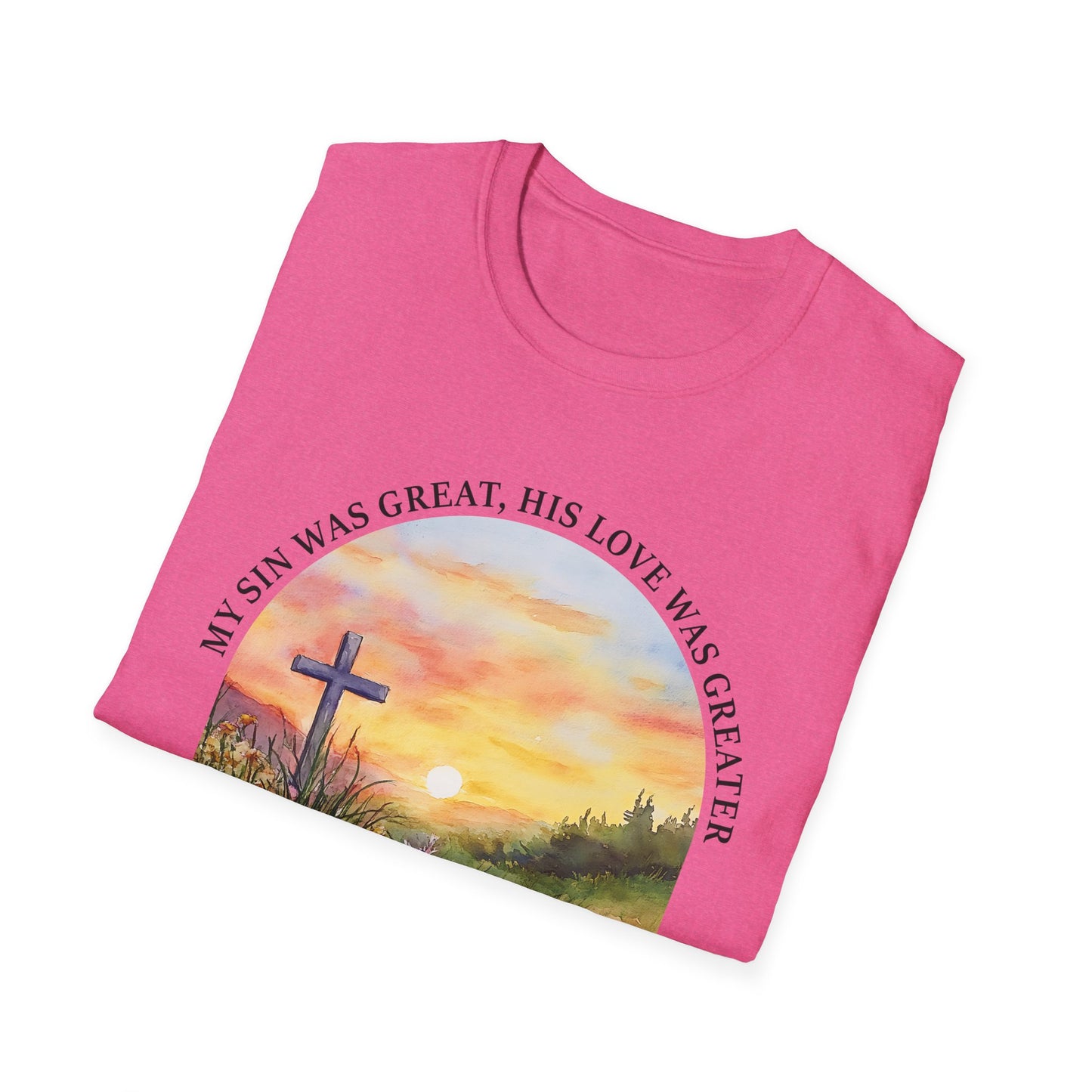 Inspirational Faith T-Shirt - John 3:16 Sunset Design