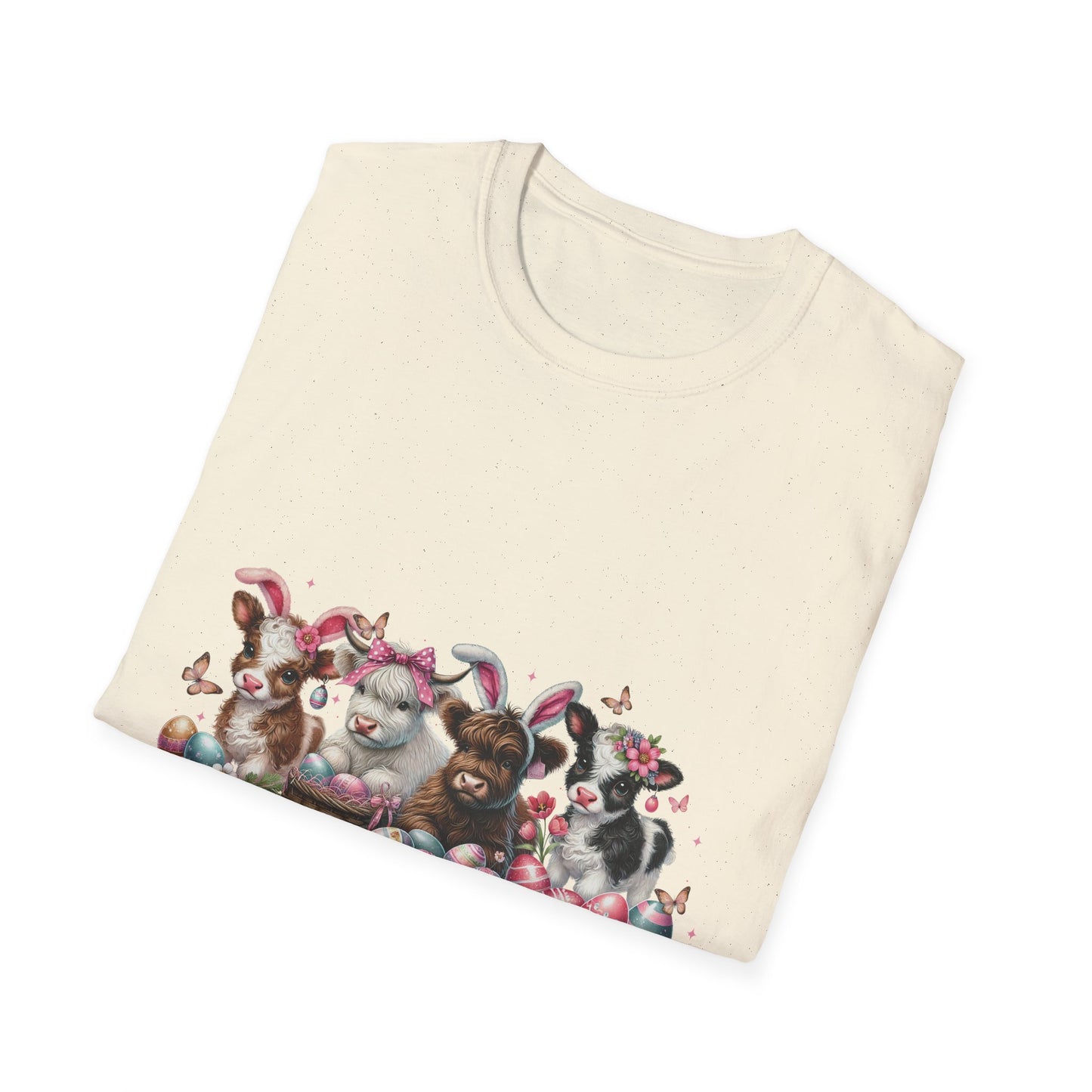 Happy Easter Highland Cow Bunny T-Shirt