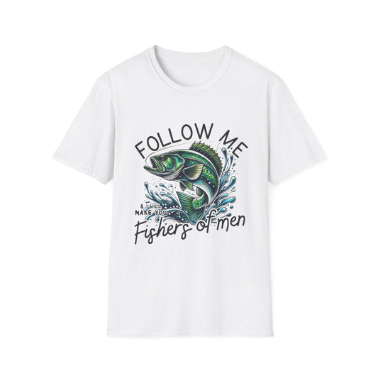 Fishing Themed Men's T-Shirt - 'Follow Me, I Will Make You Fisher of Men'