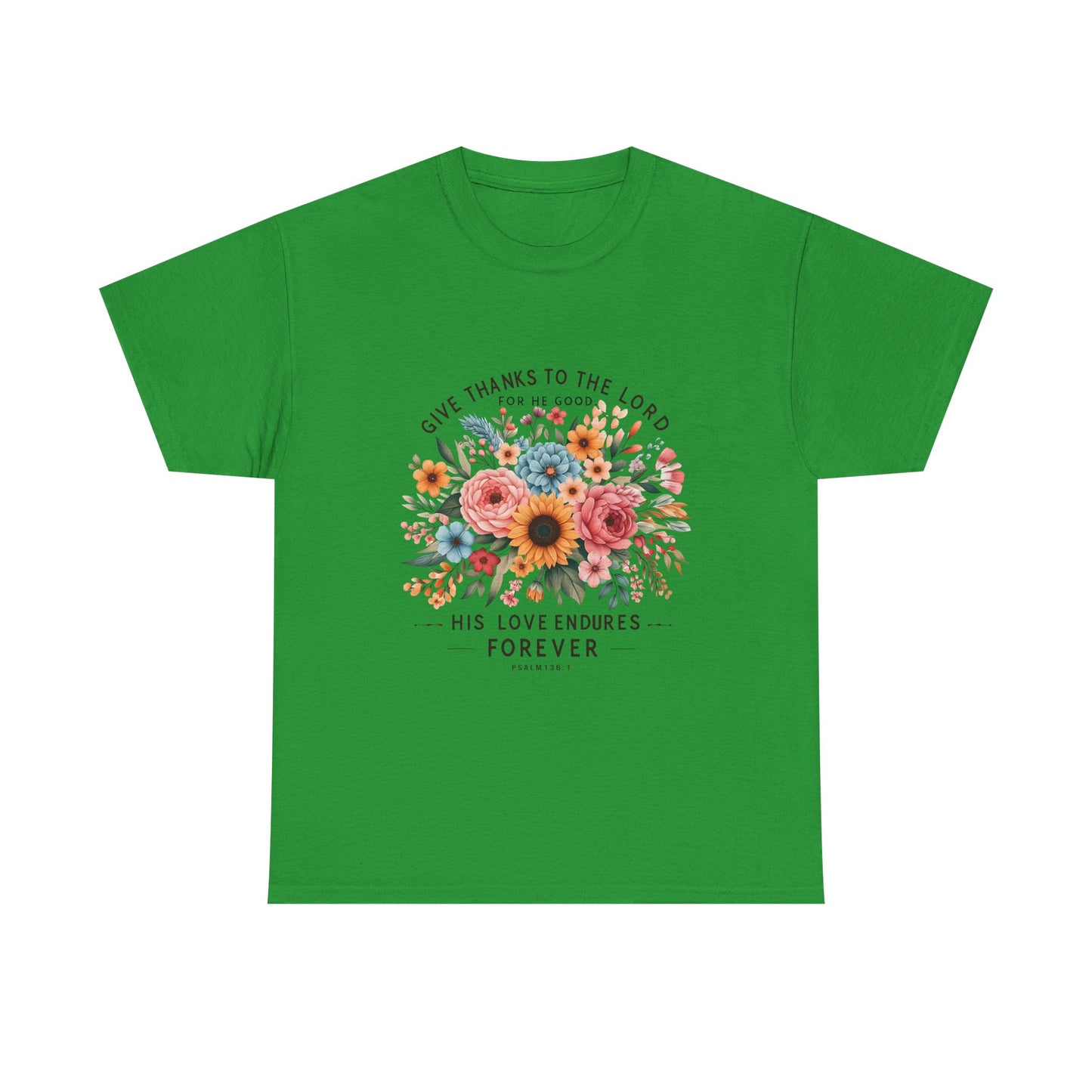 Give Thanks to the Lord - Floral Tee