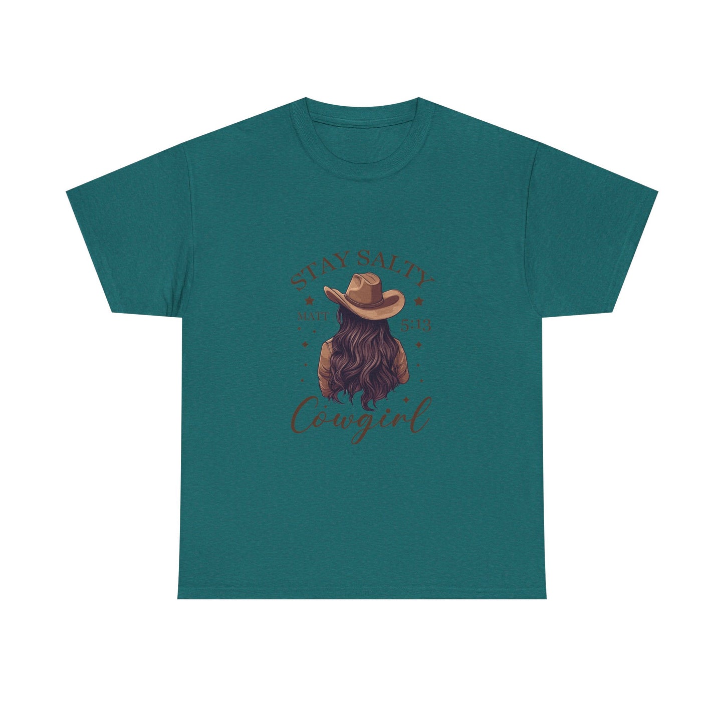 Stay Salty Cowgirl Cotton Tee - Comfortable Western Style Shirt for Festivals and Everyday Wear