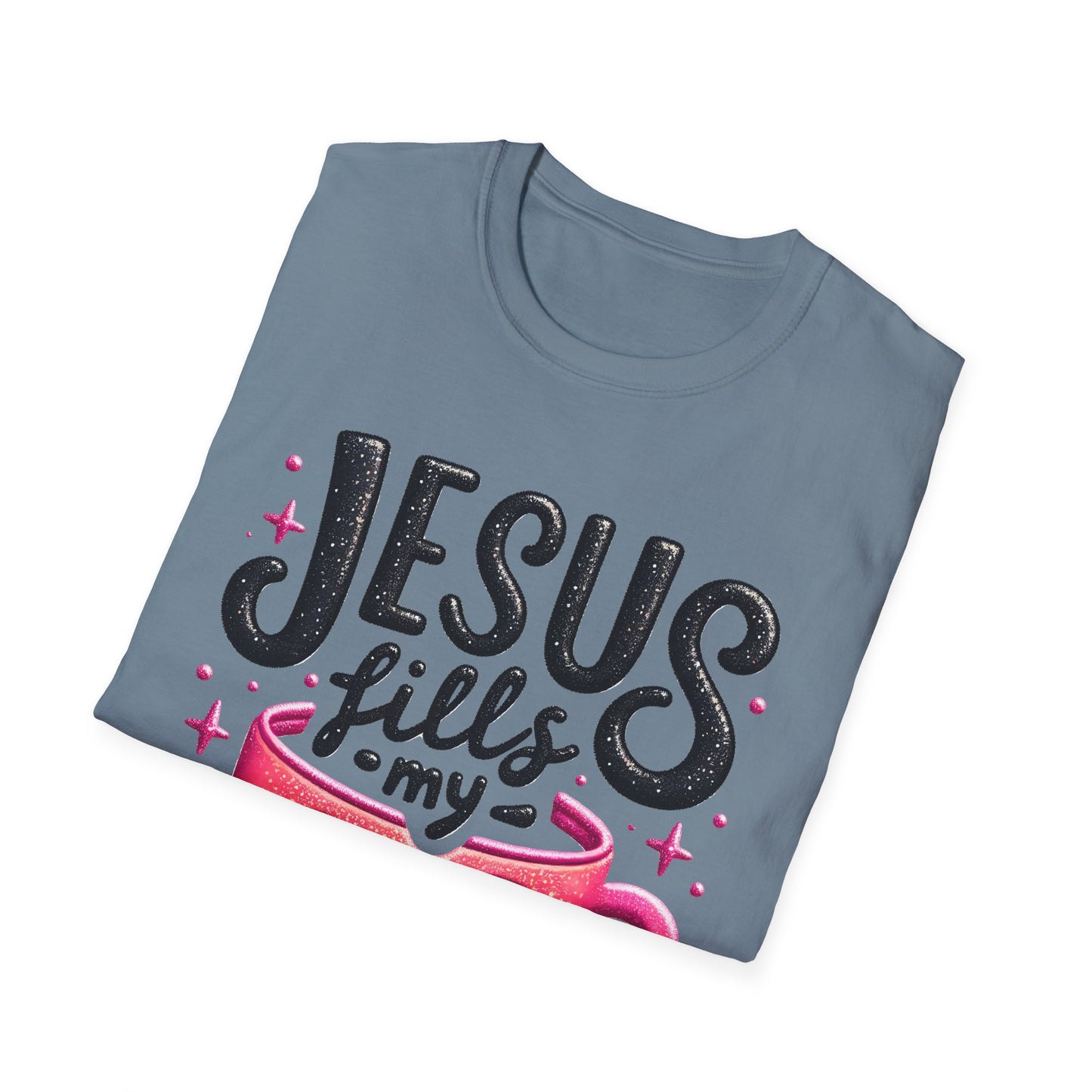 Jesus Fills My Cup Unisex Softstyle T-Shirt