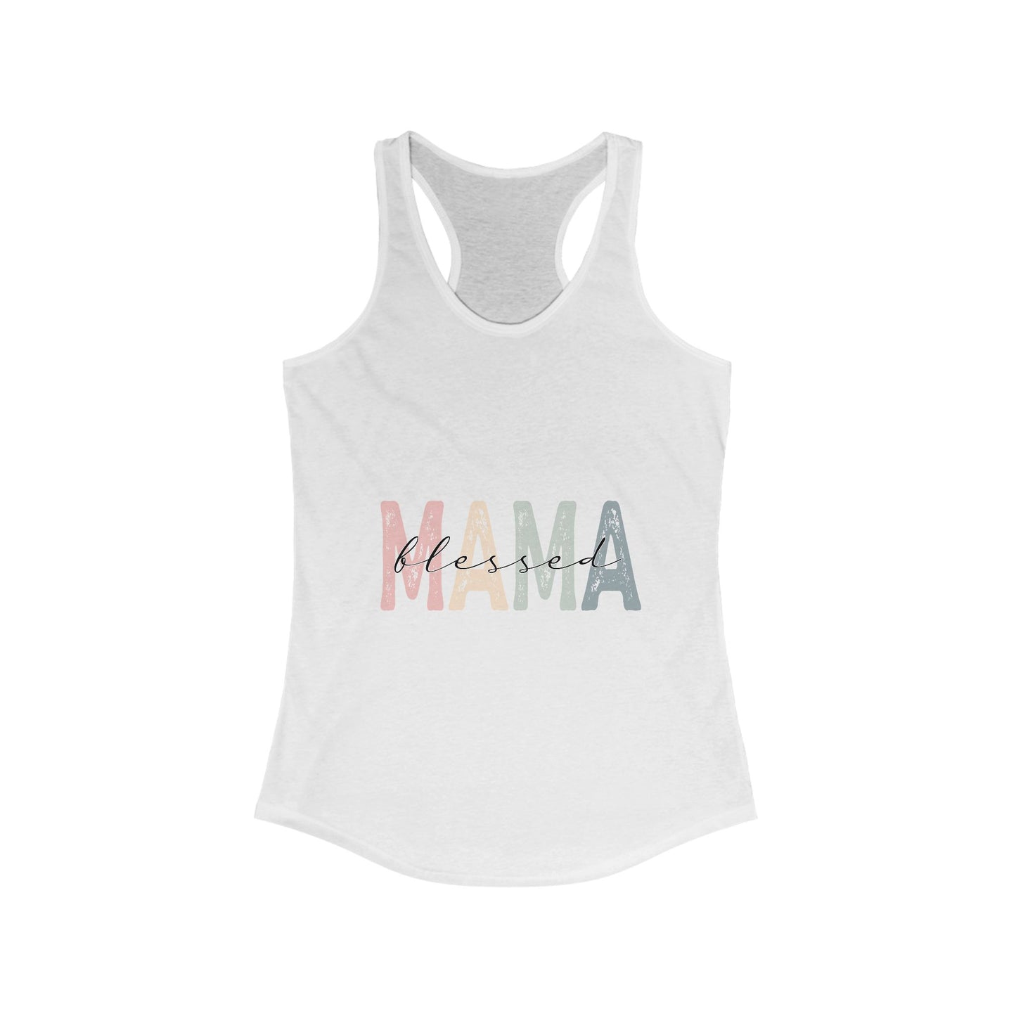 Blessed Mama Racerback Tank Top for Women