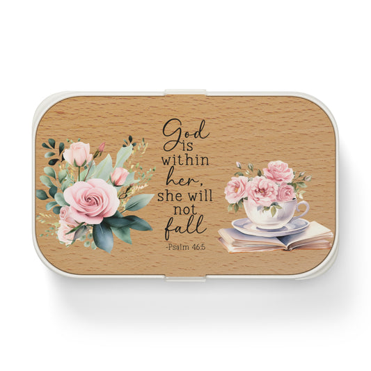 Inspirational Bento Lunch Box with Floral Design - Perfect for Gifts and Everyday Use